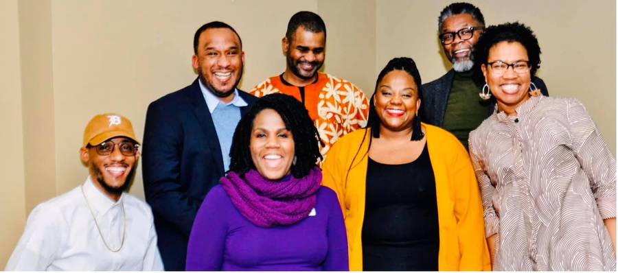 The One Sweet Night team at the premiere.